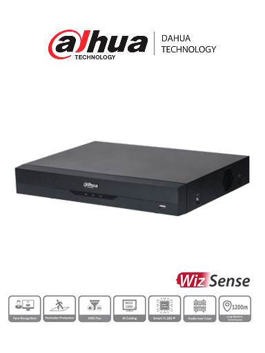 [SEC9902] Dahua xvr5108he-4kl-i3 - dvr 8 canales 4k/ wizsense/ h.265+/ 8 canales hdcvi +8 ip/ hasta 16 ip/ 2 canales de reconocimiento fac