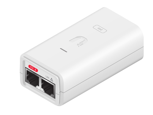 [NET5667] Adaptador poe ubiquiti networks, 24 vdc, 0.5 a, puerto gigabit, color blanco, 1rj-45, poe-24-12w, (producto a granel)