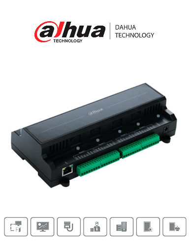 [SEC93940] Dahua asc2102b-t - control de acceso esclavo para control maestro/ soporta conexión en cascada/ 2 puertas y 4 lectoras/ 20,000 u