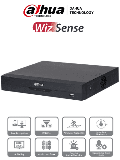 [SEC93960] DVR De 4 Canales Dahua XVR5104HS-I3 Para 1 Disco Duro Máx. 10TB 2x USB 2.0 1x RJ-45