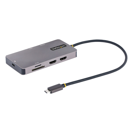 [ACC700615] Adaptador multipuertos usb-c a 2x hdmi pd 100w hub usb red