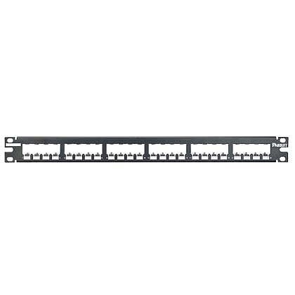 [WIR4085] Panel de parcheo modular mini-com (sin conectores), plano, totalmente blindado, de 24 puertos, 1ur