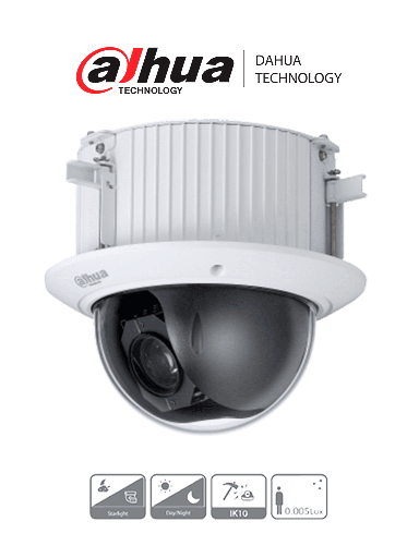 [SEC94149] Dahua sd52c225-hc-la - cámara domo ptz/ 2 megapíxeles/ 1080p/ tecnología starlight/ zoom 25x/ 3d nr/ wdr 120db/ ik10