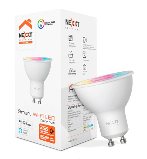 [ACC700633] Foco Regulable LED Inteligente Nexxt Solutions NHB-C310 WiFi Multicolor 4W 400 Lúmenes