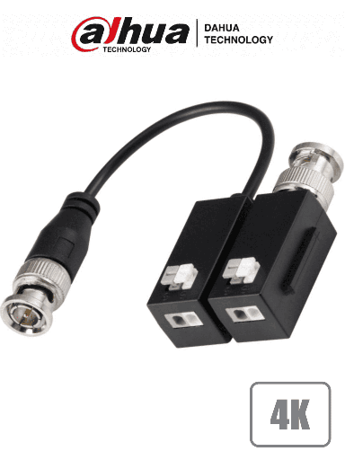 [NET5793] Par De Transceptores Pasivos Dahua 4K BNC Macho Hasta 200 Metros