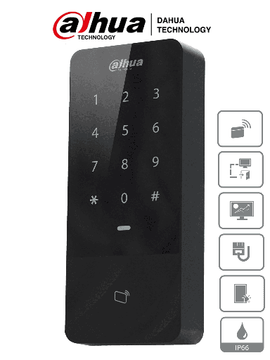 [KNM181264] Dahua asi1201e-d  - control de acceso independiente con teclado touch y tarjetas id/ 30,000 usuarios, 60,000 registros/ tcp/ip/ 