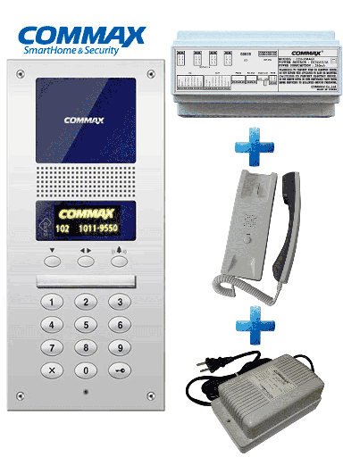 [AUD71384] Commax audiogate4p - paquete de adio portero para 4 departamentos/ comunicación por audio, conexion a 2 hilos/ incluye distribui