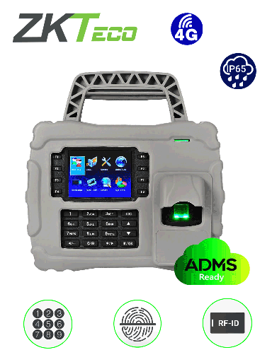 [SEC94289] Zkteco s922id4g - control de asistencia / 5000 huellas / tarjetas  id / tcpip /  ip65 / 4 horas de respaldo / #sincontacto