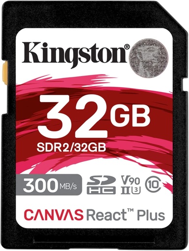 [SNR86019] Memoria Flash Kingston Canvas React Plus 32GB SD UHS-II Clase 10