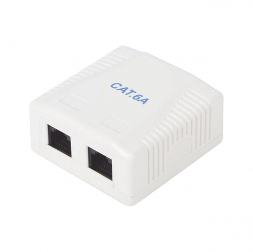 [NET5837] Caja de pared con 2 puertos, incluye 2 jacks utp cat6a