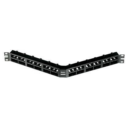 [WIR4134] Panel de parcheo modular mini-com (sin conectores), angulado, sin blindaje, alta densidad, de 48 puertos, 1ur