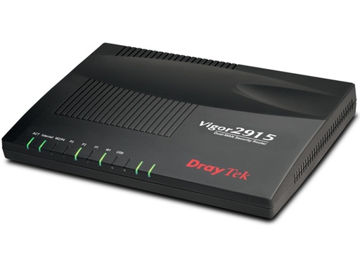 [NET5854] Draytek vigor2915 - router multi-wan balanceador de cargas/ 2 puertos wan gigabit rj45/ hasta 4 puertos lan gigabit/ capacidad d
