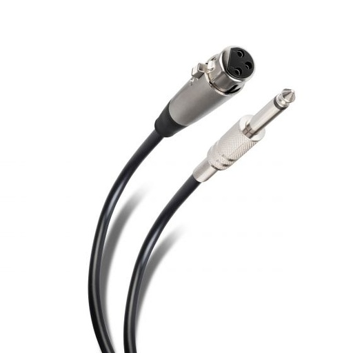 [WIR4141] Cable de audio steren jack cannon, 6.35mm, macho, conector speakon, hembra, 6 m, negro, metalico,