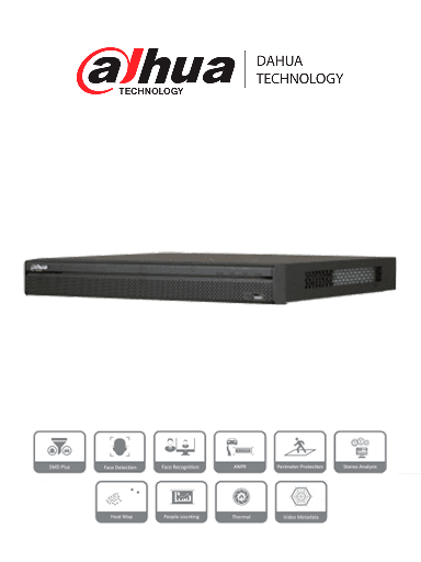 [SNR86066] Dahua dhi-nvr5216-8p-4ks2 - nvr de 16 canales 4k/ h.265+/ rendimiento de 320 mbps/ 8 puertos poe soportan epoe/ 2 bahías de disc