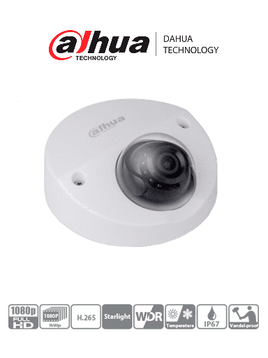 [SEC94484] Cámara IP Domo IR Dahua Interiores/Exteriores DH-IPC-HDBW3231FN-M Alámbrico 1920x1080 Pixeles Día/Noche