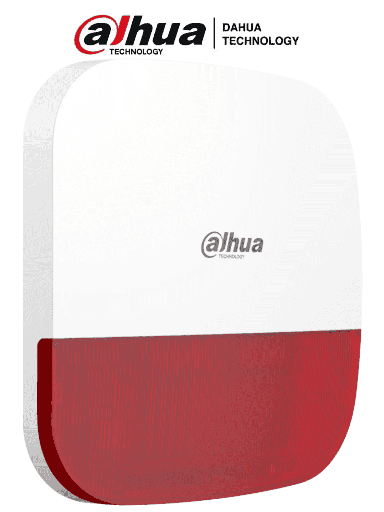 [SEC94600] Dahua dhi-ara13-w2 - sirena inalámbrica para exterior con estrobo /  110db / múltiples sonidos de alarma / ip65 / función salto 