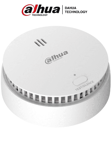 [SEC94601] Dahua dhi-hy-sa21a-w2 - detector de humo inalámbrico/ sensor fotoeléctrico dual/ sirena de 85db/  función de prueba y silenciar/