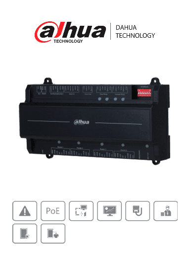 [SEC94615] Dahua asc2202b-d - panel de control de acceso de 2 puertas y 4 lectoras/ tcp/ip/ comunicación rs-458 y wiegand/ 100,000 usuarios