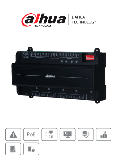 [SEC94616] Dahua dhi-asc2204b-s  - panel de control de acceso para 4 puertas y 4 lectoras/  tcp/ip/ comunicación rs-458 y wiegand/ 100,000 