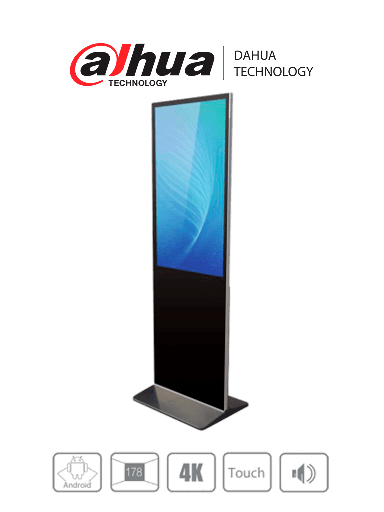 [VID70116] Dahua ldv55-sai400tk - totem de señalización digital de 55" con pantalla touch screen. resolución 4k, 178° de visualización.