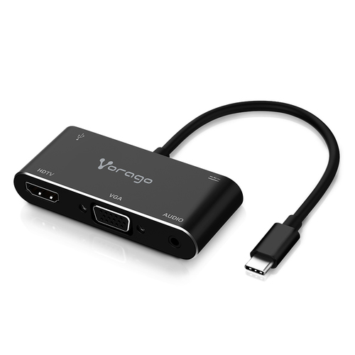 [ACC700721] Convertidor vorago 5 en 1 usb c a hdmi,vga,usb 3.0,3.5mm,pd adp-350