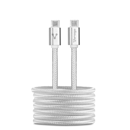 [WIR4187] Cable USB C Vorago CAB-124-WH USB C - USB C 1 Metro