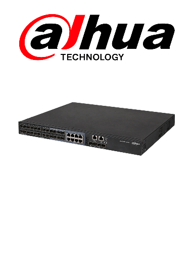 [NET6034] Dahua dh-s5500-24gf4xf-e  - switch gigabit inteligente de 24 puertos de fibra optica/ 16 puertos sfp 100/1000 basex + 8 puertos 