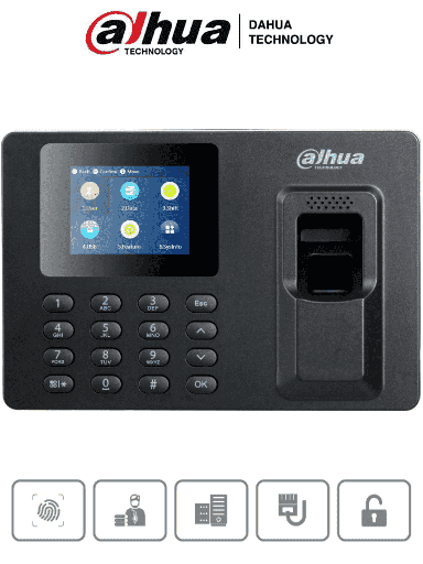 [SEC94944] Dahua asa1222e-s - control de asistencia con pantalla a color de 2.4 pulgadas/ 2,000 huellas/ 1000 usuarios y 100,000 registros/