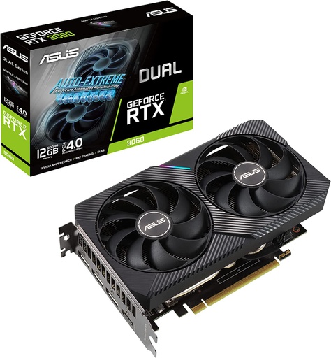 [SEC95203] Tarjeta De Video ASUS DUAL-RTX3060-O12G-V2 NVIDIA GeForce RTX 3060 12 GB GDDR6 PCI Express 4.0
