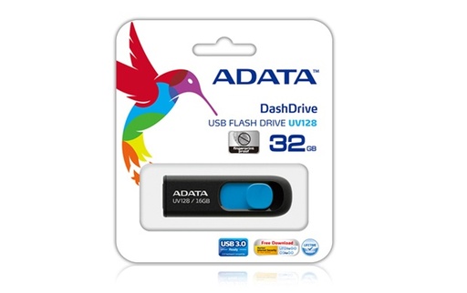 [SNR86370] Memoria usb adata uv128 256gb usb tipo a, color negro/azul, (auv128-256g-rbe)
