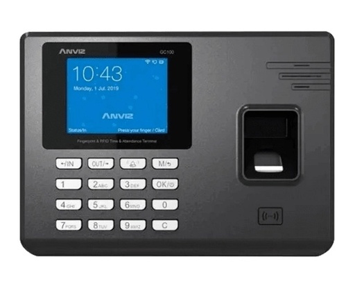 [POS606] Control De Acceso Y Asistencia Biométrico Anviz GC100 1000 Usuarios RS-485/Mini USB