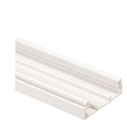 [WIR4478] Base para canaleta t-45, de pvc rígido, con orificios perforados para montaje, 60.3 x 18.5 x 2400 mm, color blanco mate
