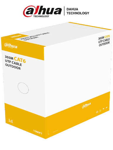 [NET6347] Dahua dh-pfm920-6u - bobina de cable utp para exterior cat6/ 100% cobre/  color negro/ cubierta exterior mdpe/ cumple con estand